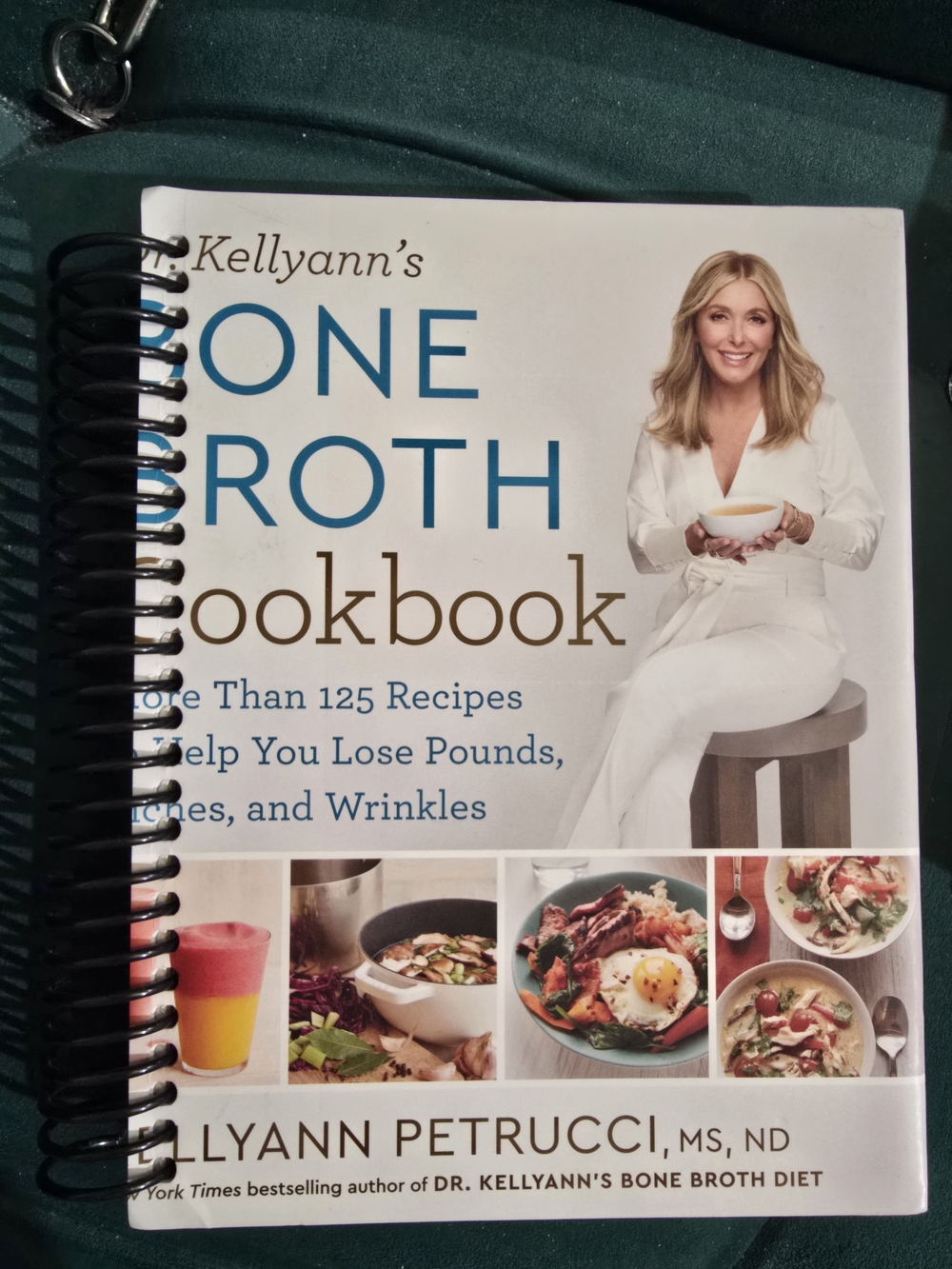 Kellyann One Roth Cookbook - White & Teal Cover Spiral-Bound Cookbook
